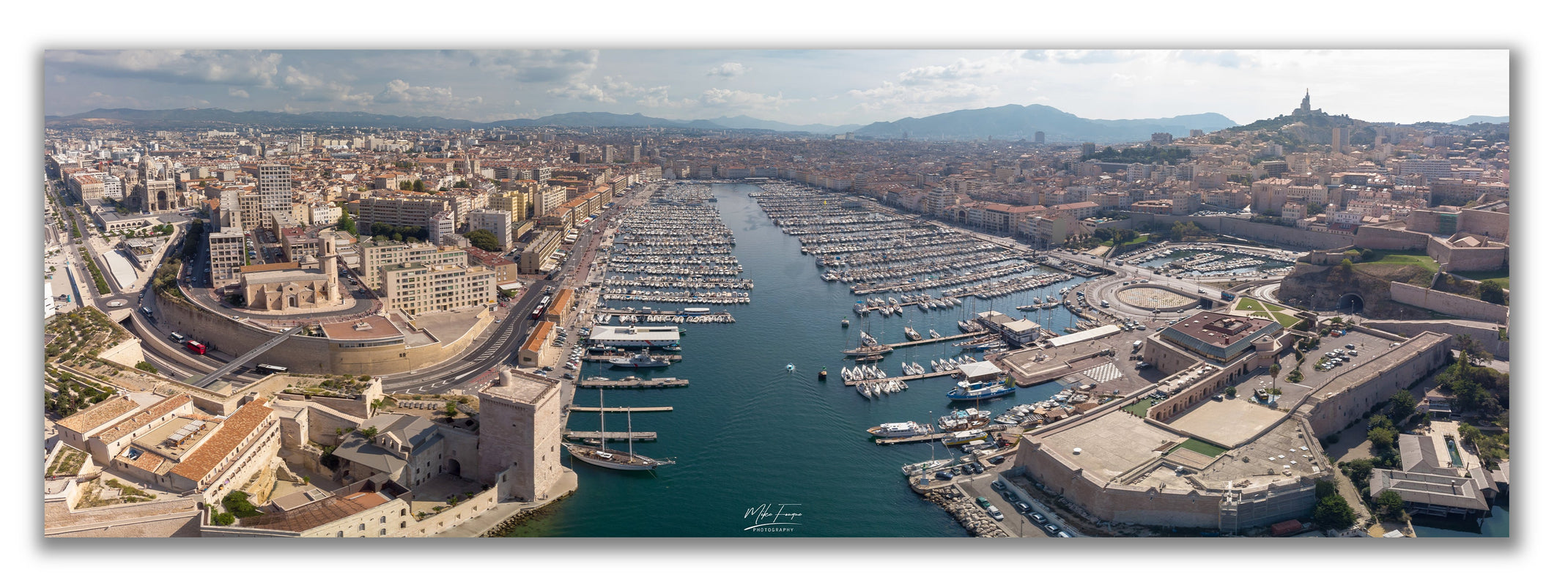 Vieux Port Marseille Vue aérienne panoramique