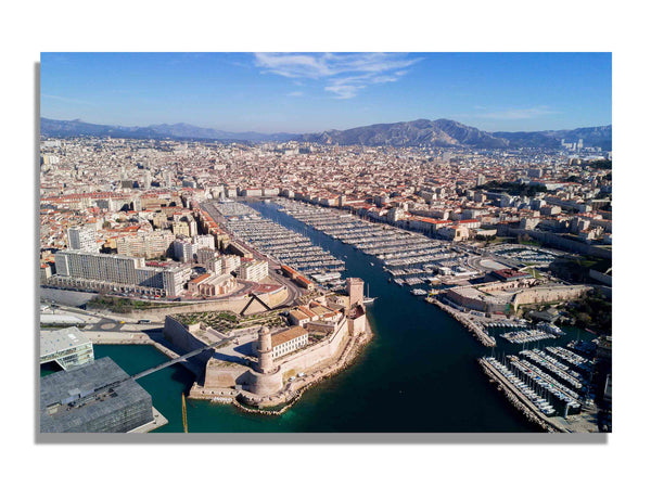 Vieux Port de Marseille vue du ciel