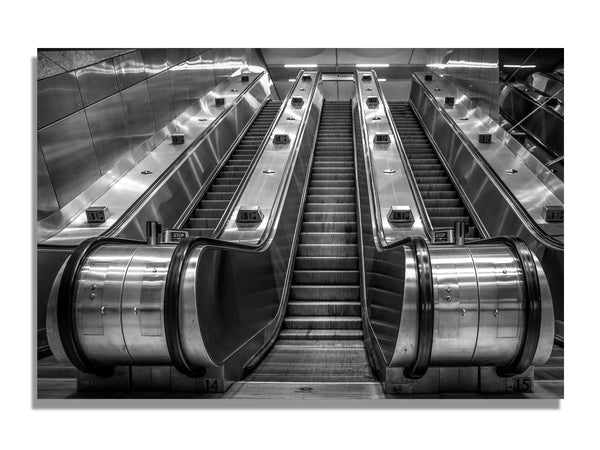 escalator photographie noir et blanc